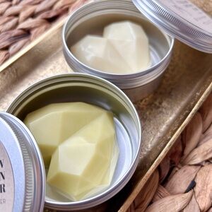 Cocoa Butter Solid Lotion Bar. Organic clean skincare Handmade Small business